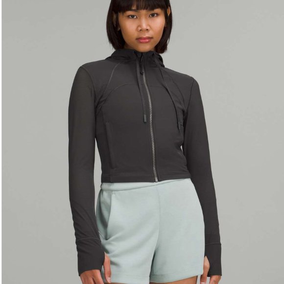 lululemon athletica Jackets & Blazers - NWT Lululemon Nulu Mesh Cropped Define Jacket Graphite Grey Size 2